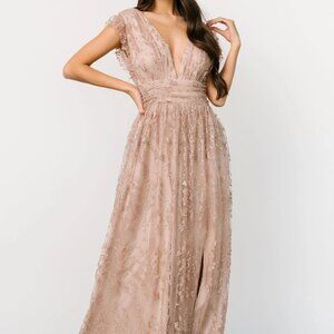 Baltic Born rose Arlene rose gold shimmer dress
